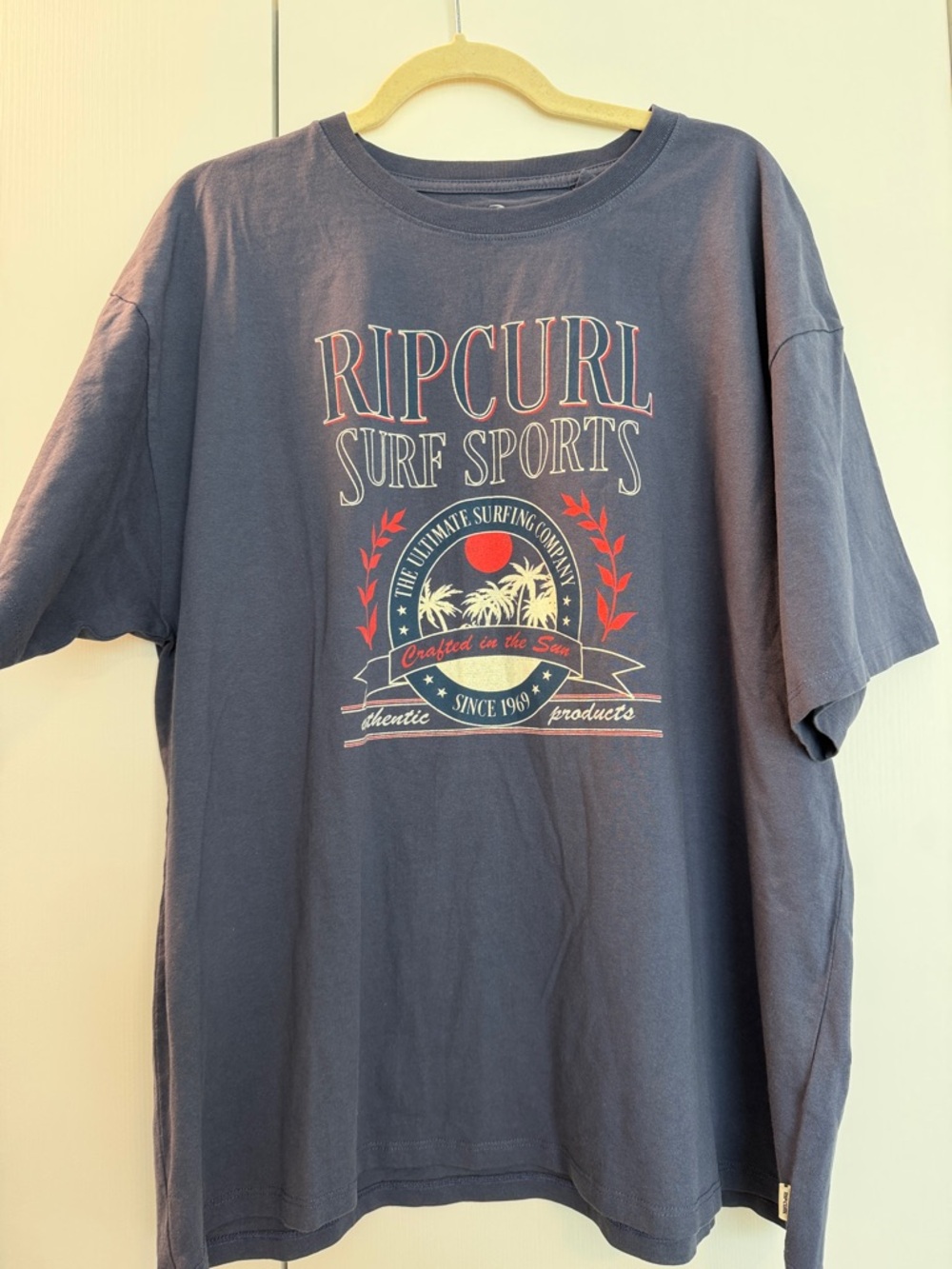 Rip Curl Surf Sports Graphic T-Shirt Navy XL Women’s Vintage Style Tee